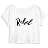 T-shirt crop top rebel Blanc