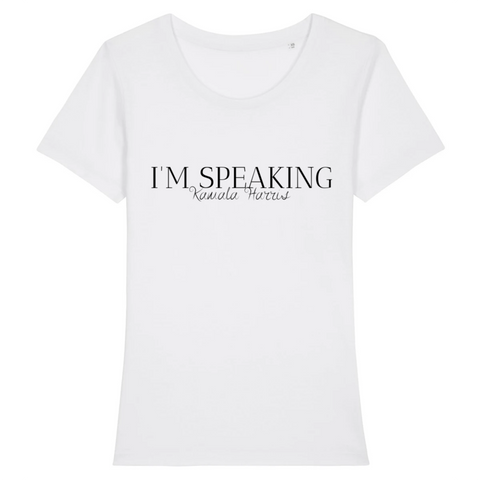 I'm speaking T-shirt feminist Blanc