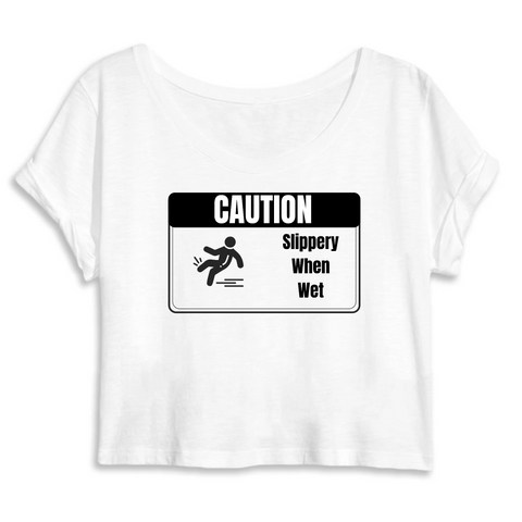 t-shirt feministe crop top Blanc