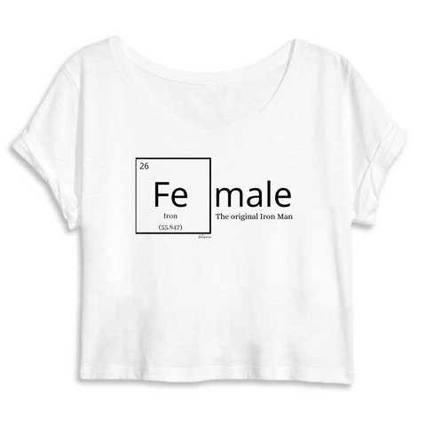 crop top feministe Blanc