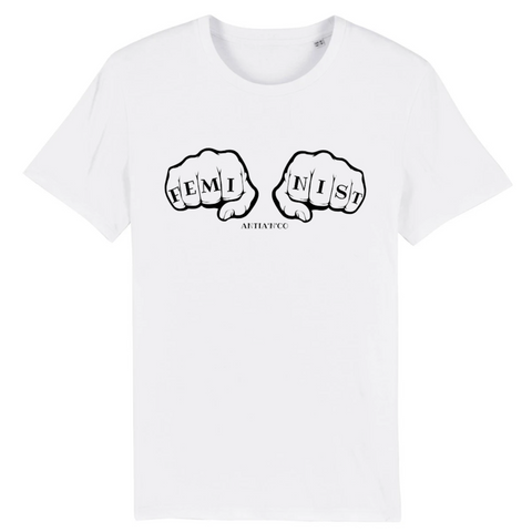 tee shirt feministe punch Blanc