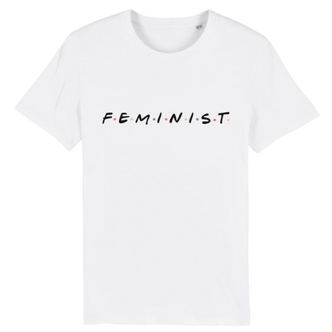 t-shirt ajuste feministe friends Blanc