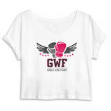 crop tee shirt feministe Blanc