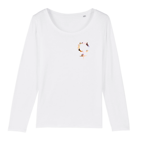 Pull Féministe  Femme Nue Blanc