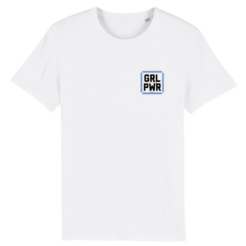 T-shirt féministe Girl Power Blanc