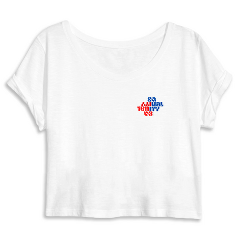 Crop top tee shirt feministe Blanc