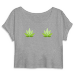 tee shirt drole cannabis cache teton Gris