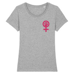 T-shirt féministe femme (Ajusté) Gris