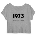 t-shirt crop feministe Gris