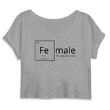 crop t-shirt feministe Gris