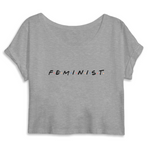 t-shirt feministe friends crop top Gris