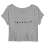 t-shirt feministe friends crop top Gris