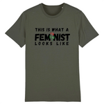 tee shirt feministe Kaki