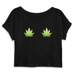 tee shirt cannabis sein Noir