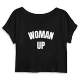 tee shirt feministe crop Noir