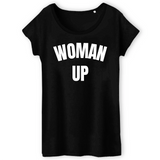 t-shirt femme feministe woman up Noir