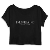 t-shirt crop Kamala Harris Noir feministe