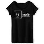 tee shirt feministe ajuste Noir