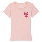 Tee-shirt Symbole féministe femme (Ajusté) Rose