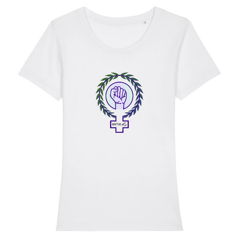 t shirt feministe poing leve