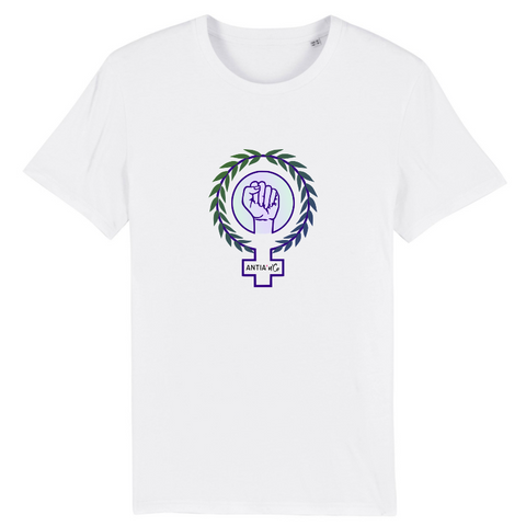 t-shirt féministe avec poing