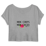 t shirt crop j'aime mon corps