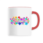 mug avec fleurs