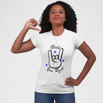 t-shirt féministe rock and roll